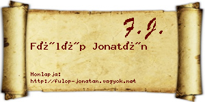 Fülöp Jonatán névjegykártya
