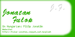 jonatan fulop business card